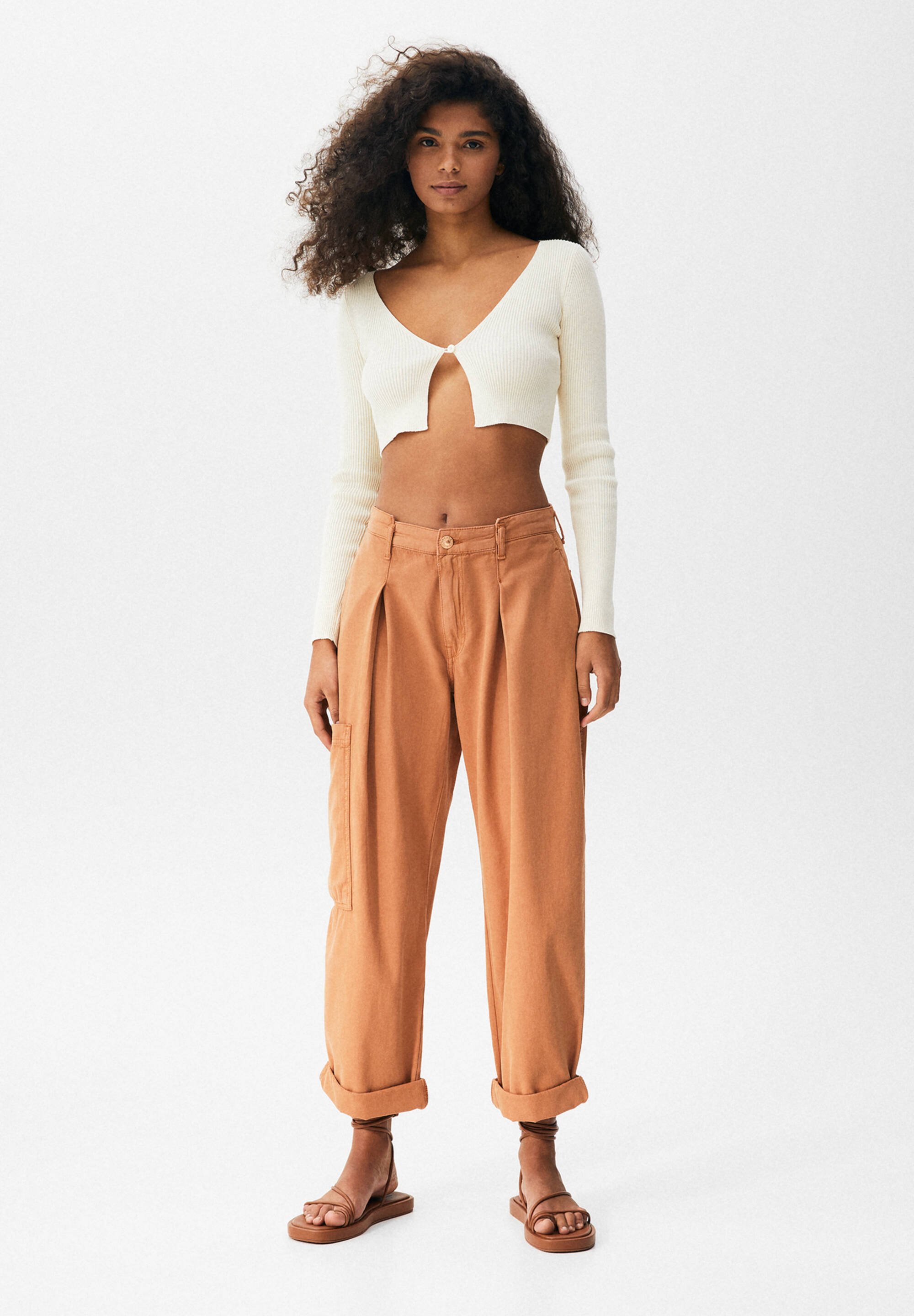 PULL\u0026BEAR Pantaloni - nude/color carne - Zalando