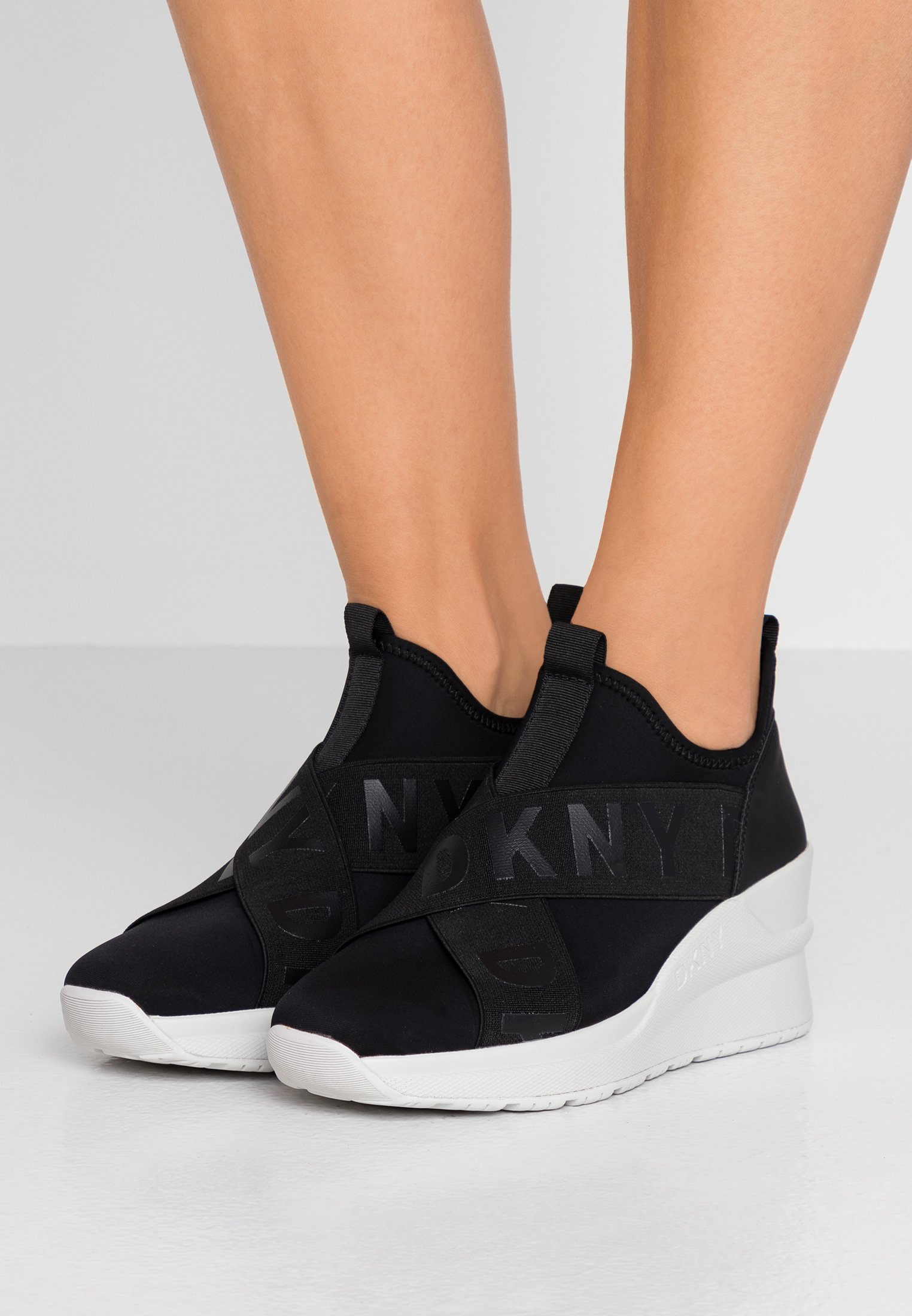 dkny leya wedge sneakers