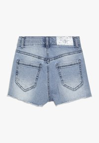 Blue Effect GIRLS HIGH WAIST STREIFEN - Farkkushortsit - light blue
