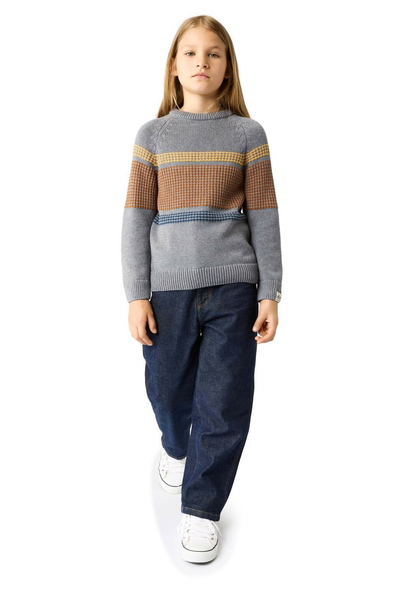 U Stricke Rascal Band of Rascals STRIKE STRIPES - Striktrøje - grey/grå - Zalando.dk