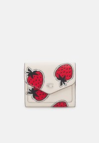 COACH STRAWBERRY PRINTED SMALL WALLET - Lompakko - chalk/multi
