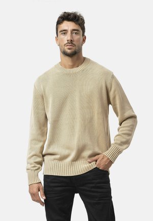 PULLOVER - Strickpullover - stein