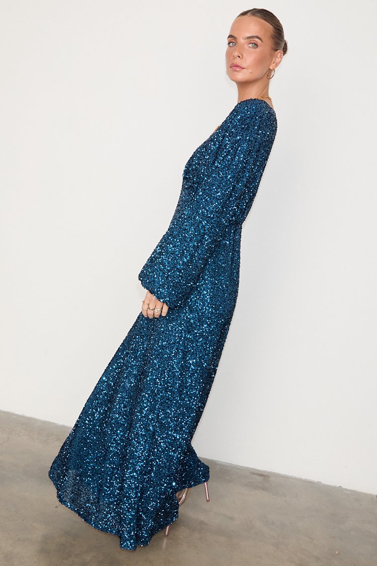 Never Fully Dressed SEQUIN EMMA DRESS - Occasion wear - teal/green -  Zalando.co.uk