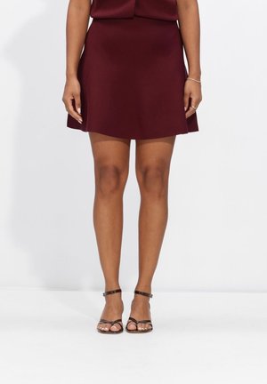 HILTJE - Minijupe - burgundy