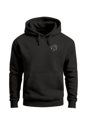 Neverless, HOODIE HERREN PRINT - LOGO DESIGN LINE ART OUTDOOR - AUFDRUCK - Hoodie - schwarz