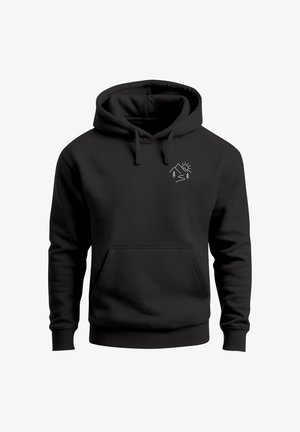 Neverless, HOODIE HERREN PRINT - LOGO DESIGN LINE ART OUTDOOR - AUFDRUCK - Hoodie - schwarz