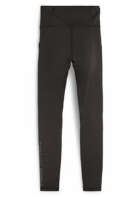Fekete leggings rugalmas szövetből, magas derékkal, letisztult dizájnnal és diszkrét logó részlettel a lábszáron.