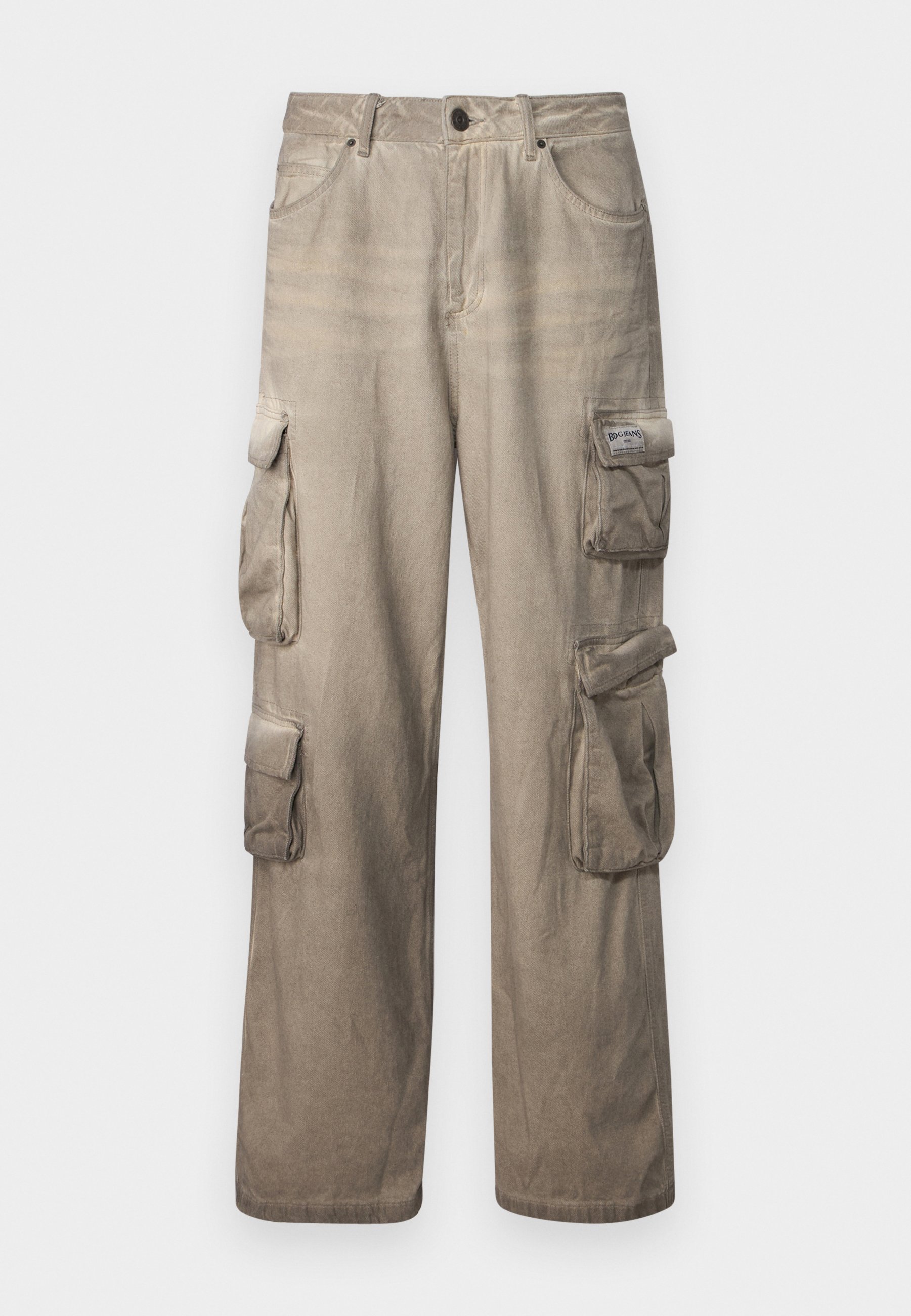 【BAON】[unisex] Tarki pintuck pigment wide cargo pants Pintuck Nylon Wide-Leg Cargo Pants CY514 - Acubi style