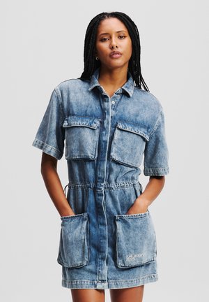 Karl Lagerfeld Jeans Džinsa auduma kleita - marble blue