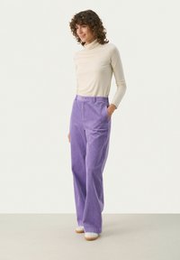 Part Two CLARISSE - Broek - chalk violet