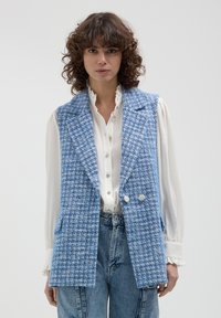 Calliope - GILET IN TWEED CON BOTTONI GIOIELLO  - Waistcoat - variante Thumbnail Image 1