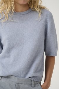 Gestuz ALPHA TEE - Basic T-shirt - grey blue melange