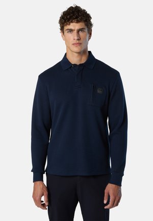 WITH CHEST POCKET - Polo - navy blue