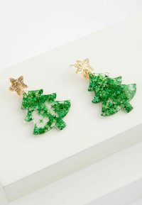 Next CHRISTMAS TREE REGULAR FIT - Orecchini - glitter green