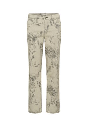 Cream, Jean droit - ecru flower jacquard
