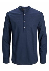 Jack & Jones PREMIUM JPRBLASUMMER HALF PLACKET L/S SN - Camisa - navy blazer