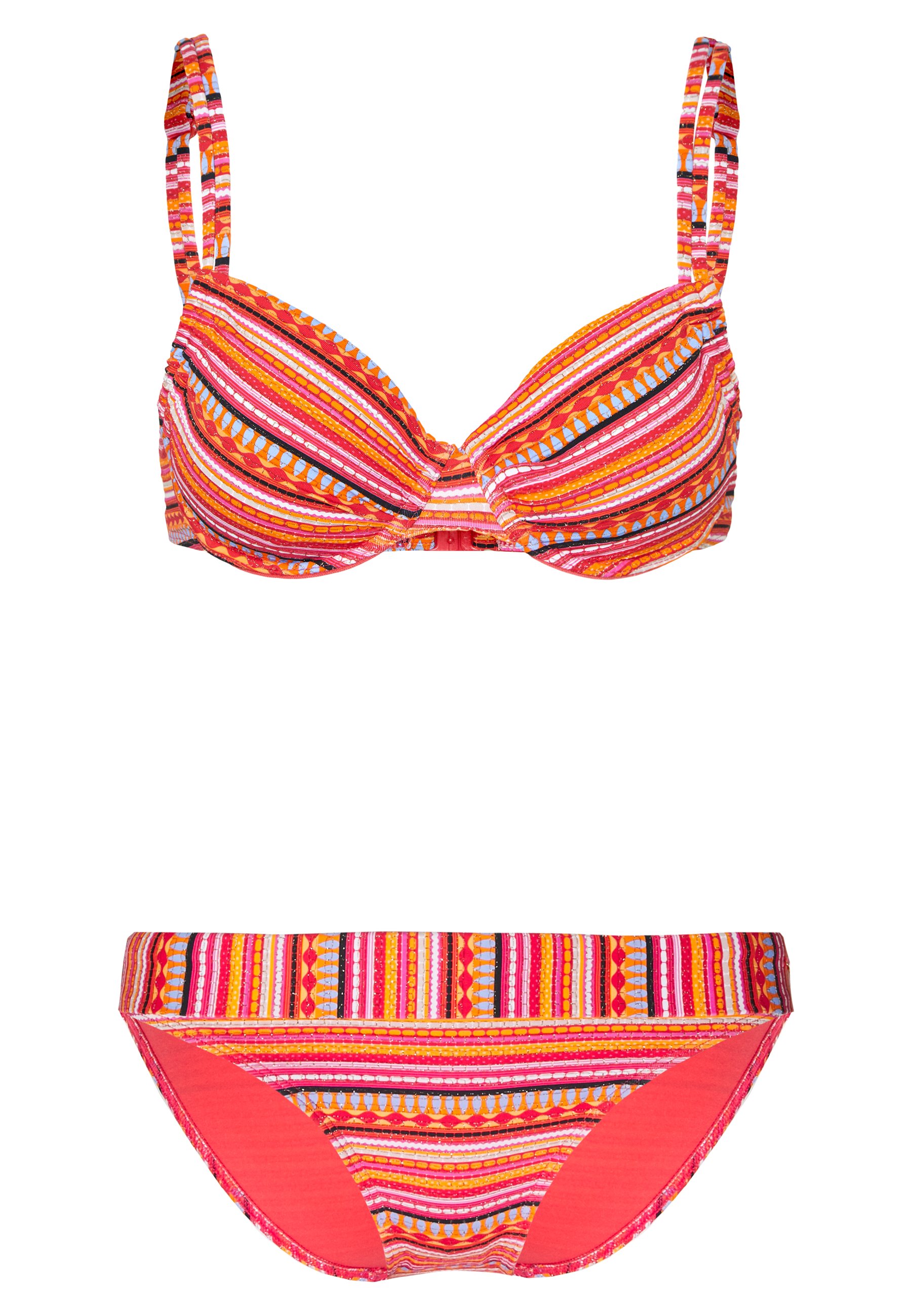 LASCANA WIRE SET Bikini orange Zalando.no LASCANA WIRE BANDEAU SET - Bikini - orange
