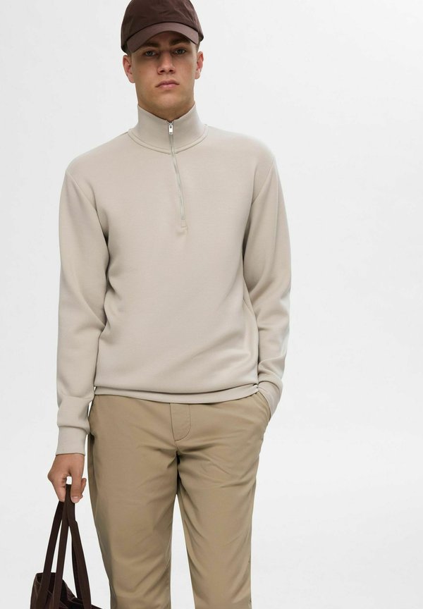 SLHEMANUEL SOFT ZIP HIGH NECK - Sweatshirt - pure cashmere4