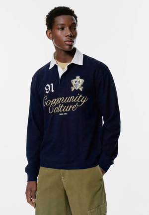 EMBROIDERED VARSITY  - Poloshirt - dark blue