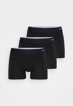 Schwarze Baumwoll-Boxershorts im Dreierpack mit einem glatten, elastischen Bund und flachen Nähten für maximalen Komfort.