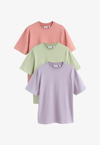 Unselected, pink green purple