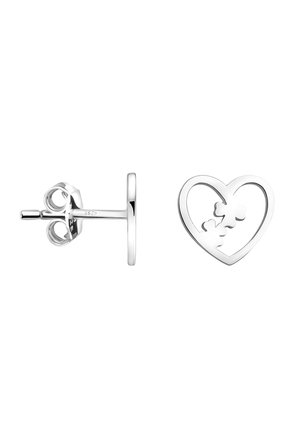 HEART CLOVERLEAF - Øreringe - silver coloured