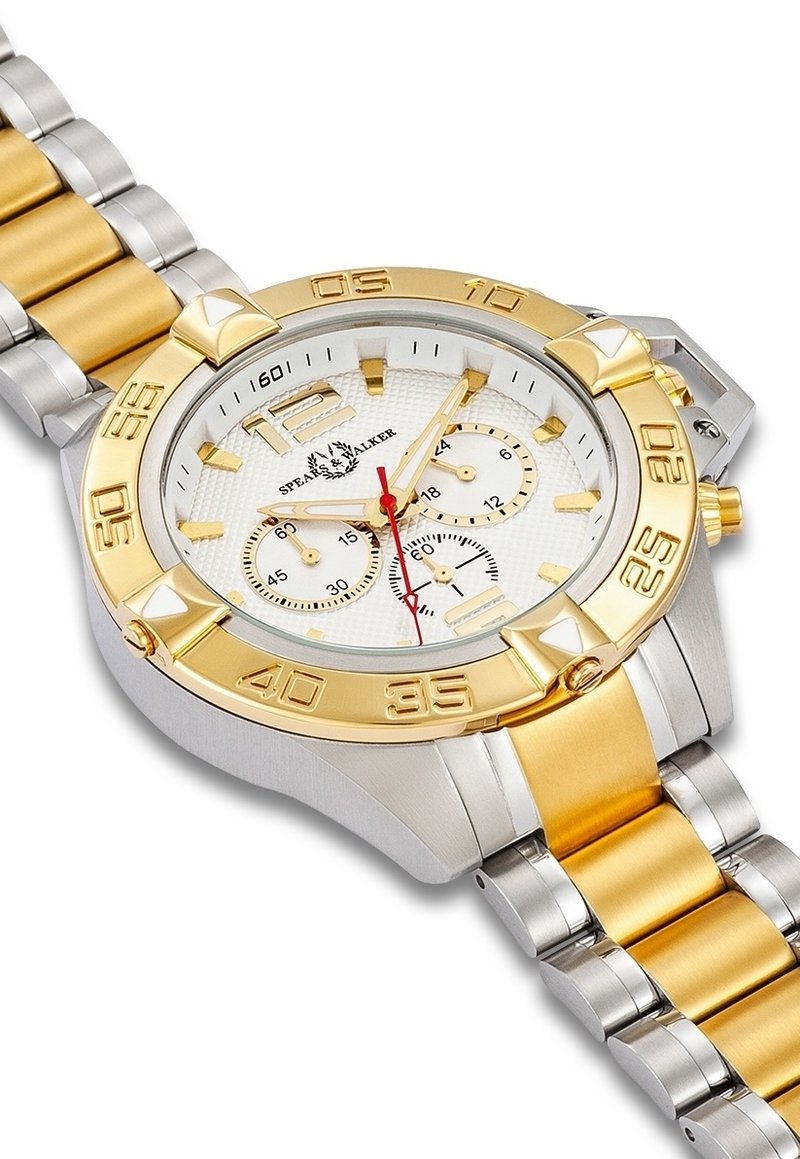 Herren Analoguhren | Spears & Walker Chronograph silber gelbgold/silberfarben - UC98485 Herren Analoguhren | Spears & Walker Chronograph silber gelbgold/silberfarben - UC98485