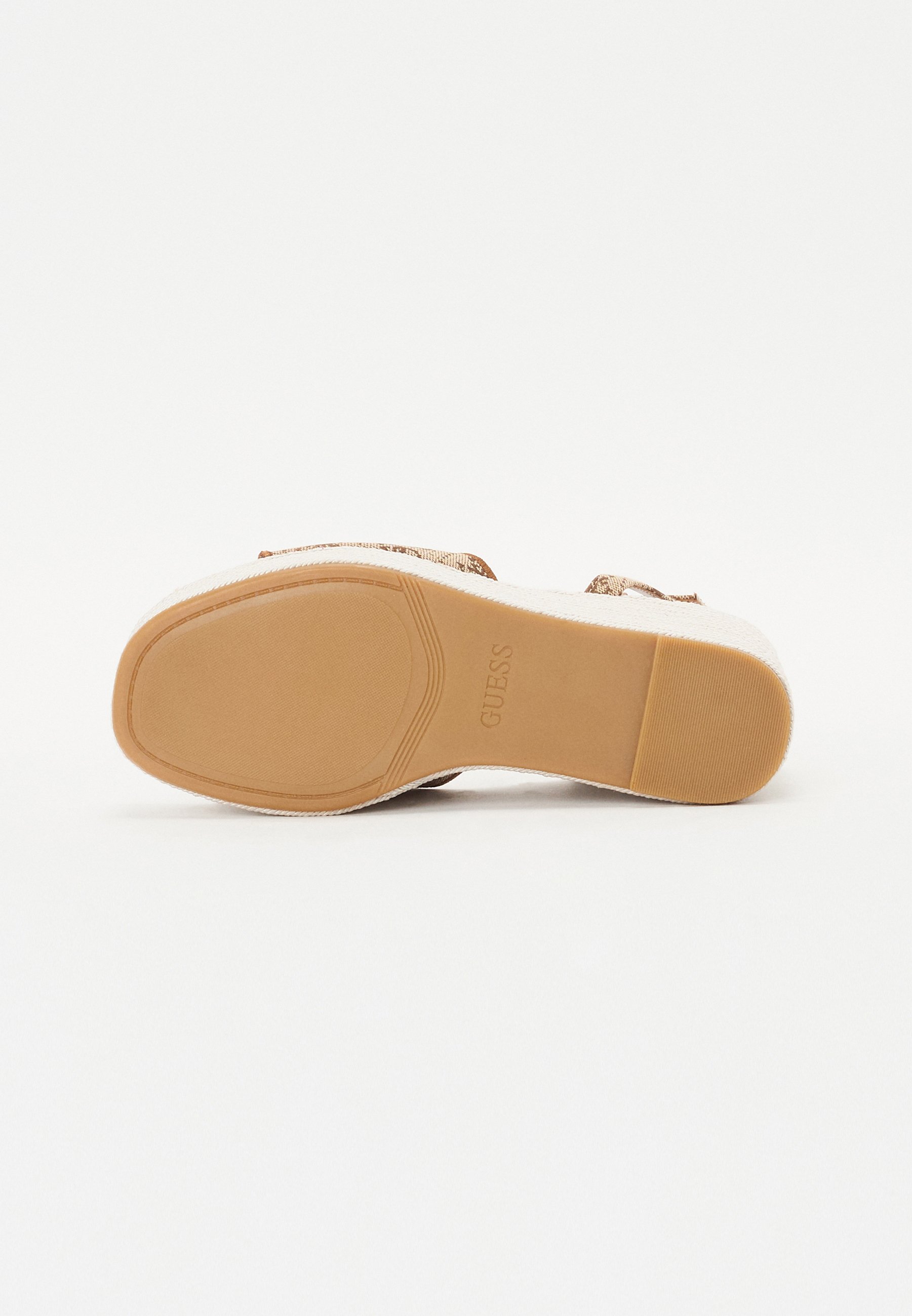 GUESS Damen Tanveey Keilsandale - Espadrille Mit Plateau, 11 Cm Absatz, G-Logo Detail
