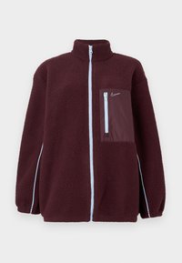 FULL ZIP - Užtrauktuku užsegamas treningas - burgundy crush/celestine blue