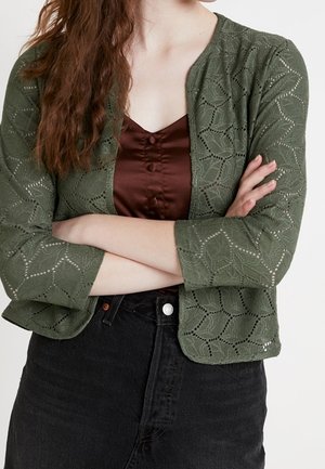 Strickjacke - dark green