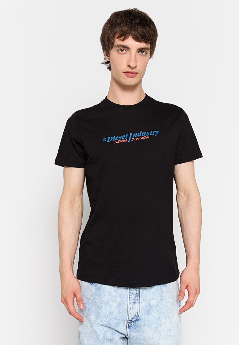 Diesel T-shirt print zwart