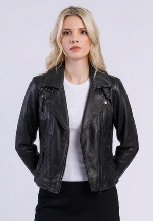Freaky Nation FREAKY NATION SHORTJACKET FNNIABIKER - Giacca di pelle - black