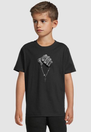 Mister Tee, KIDS FAITH MEETS STRENGTH TEE - Tričko s potlačou - black
