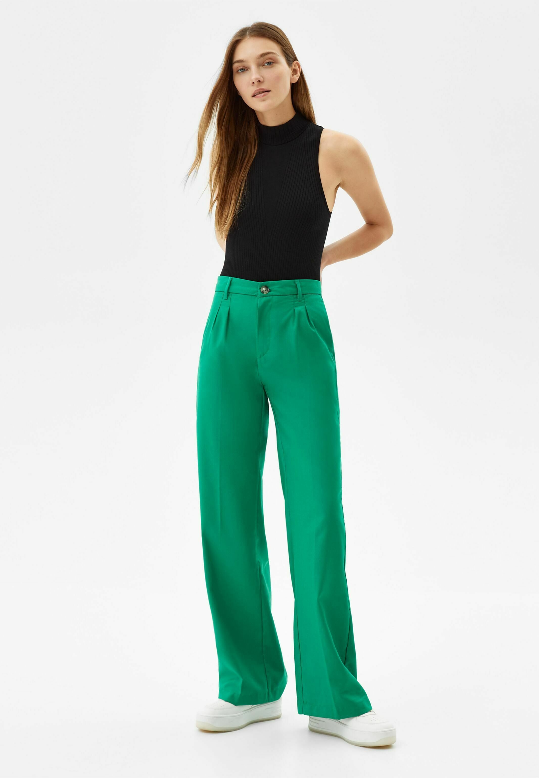 Bershka Pantaloni - green/verde - Zalando.it