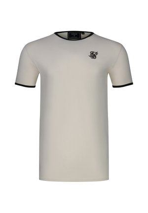 SIKSILK, RINGER - T-shirt basique - ecru/brown