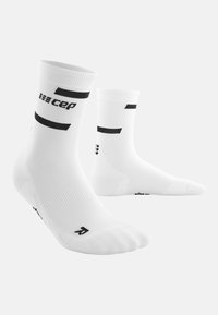 CEP THE RUN COMPRESSION SOCKS MID CUT WOMEN - MADE IN GERMANY - Sports socks - white