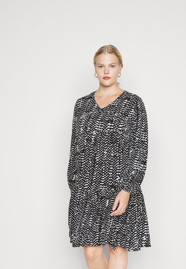 VNECK SMOCK DRESS - Robe d'été - mono brushstroke
