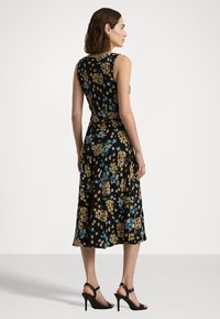 Lauren Ralph Lauren FLORAL BELTED CREPE SLEEVELESS DRESS - Dienas kleita - black multi