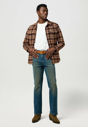 Wrangler WESTERN STITCH - MULTIPLE FITS - Cinturón - cognac