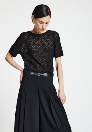 JAQUARD - T-shirt con stampa - ultrablack