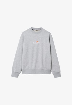 Szara bluza z bawełnianej mieszanki, z okrągłym dekoltem, ściągaczami na rękawach i u dołu. Na środku logo w kolorze białym z wielokolorowym akcentem.