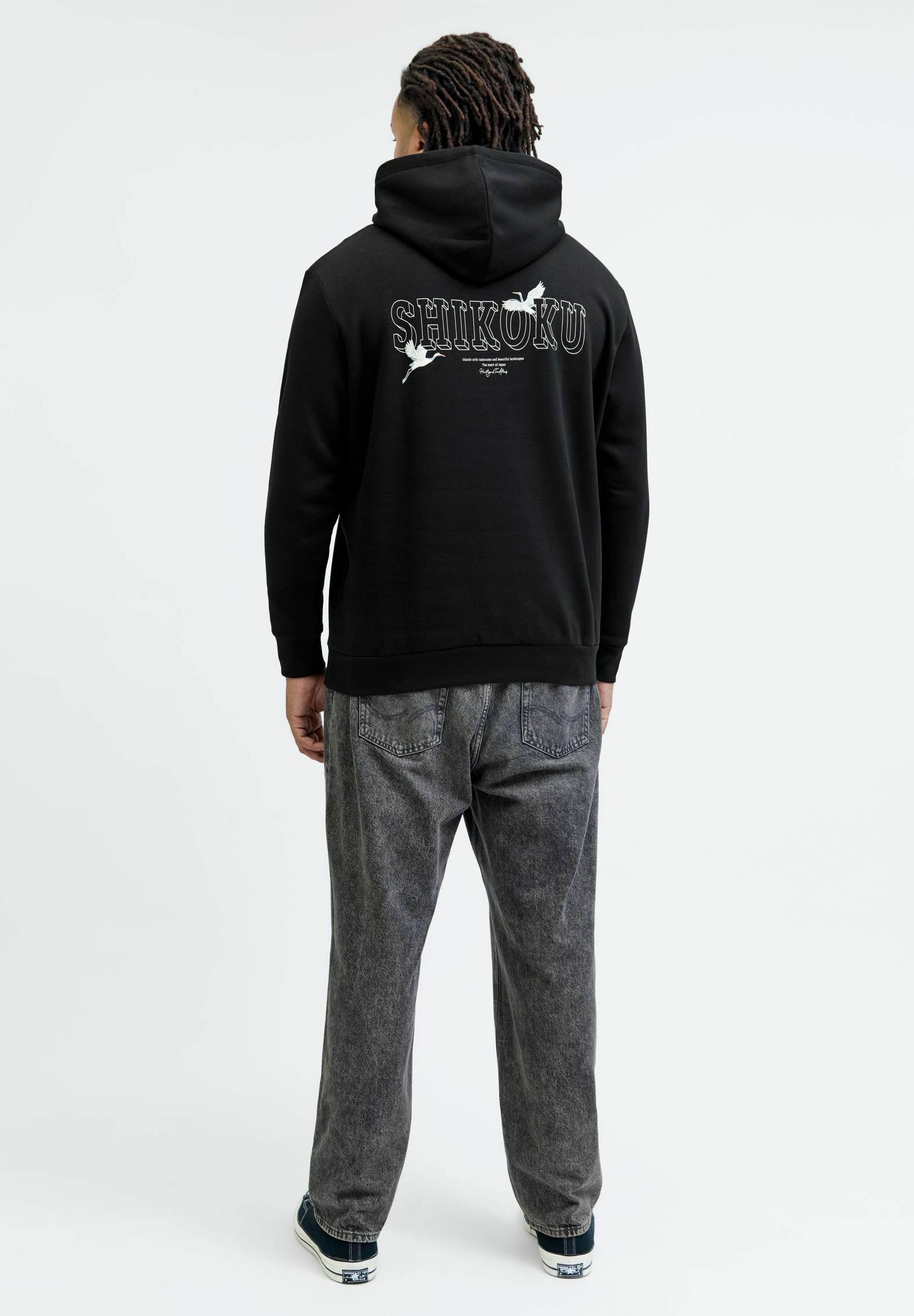 Jack & Jones Plus Size Printed - Hoodie - black - Zalando.co.uk