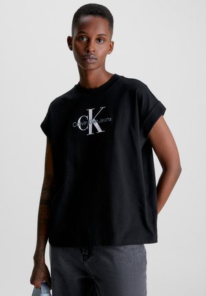 ARCHIVAL MONOLOGO RELAXED TEE - T-shirts med print - ck black