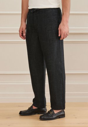 Next, RELAXED FIT - SIGNATURE HERITAGE LINEN TROUSERS . - Pantalon classique - black checkered