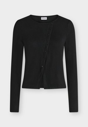 Pieces, PCBRIA ASSYMETRIC TOP - Μπλούζα με μακριά μανίκια - black