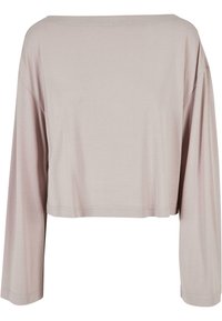 Urban Classics - SHORT BATEAU NECKLINIE - Tops ar garām piedurknēm - warmgrey Miniatūras attēls 1