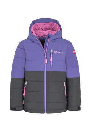 TROLLKIDS, KIDS HEMSEDAL SNOW JACKET XT UNISEX - Winter jacket - dark purple/black/mallow pink