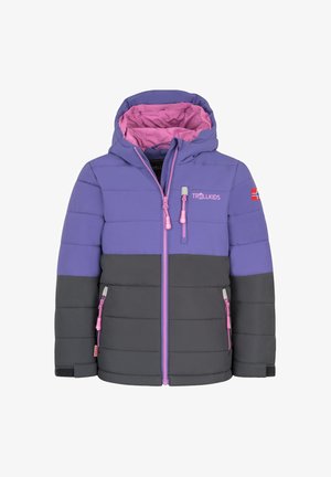 TROLLKIDS, KIDS HEMSEDAL SNOW JACKET XT UNISEX - Winter jacket - dark purple/black/mallow pink
