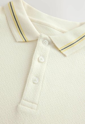 Next REGULAR FIT - SHORT SLEEVE TEXTURED - Polo - ecru white