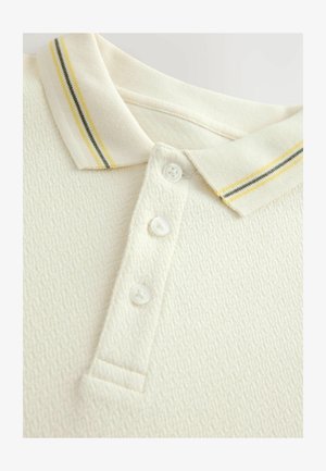 Next REGULAR FIT - SHORT SLEEVE TEXTURED - Poloshirt - ecru white